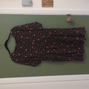 Madewell Short-Sleeve Button-Front Mini Dress in Fresh Sprigs (XL)